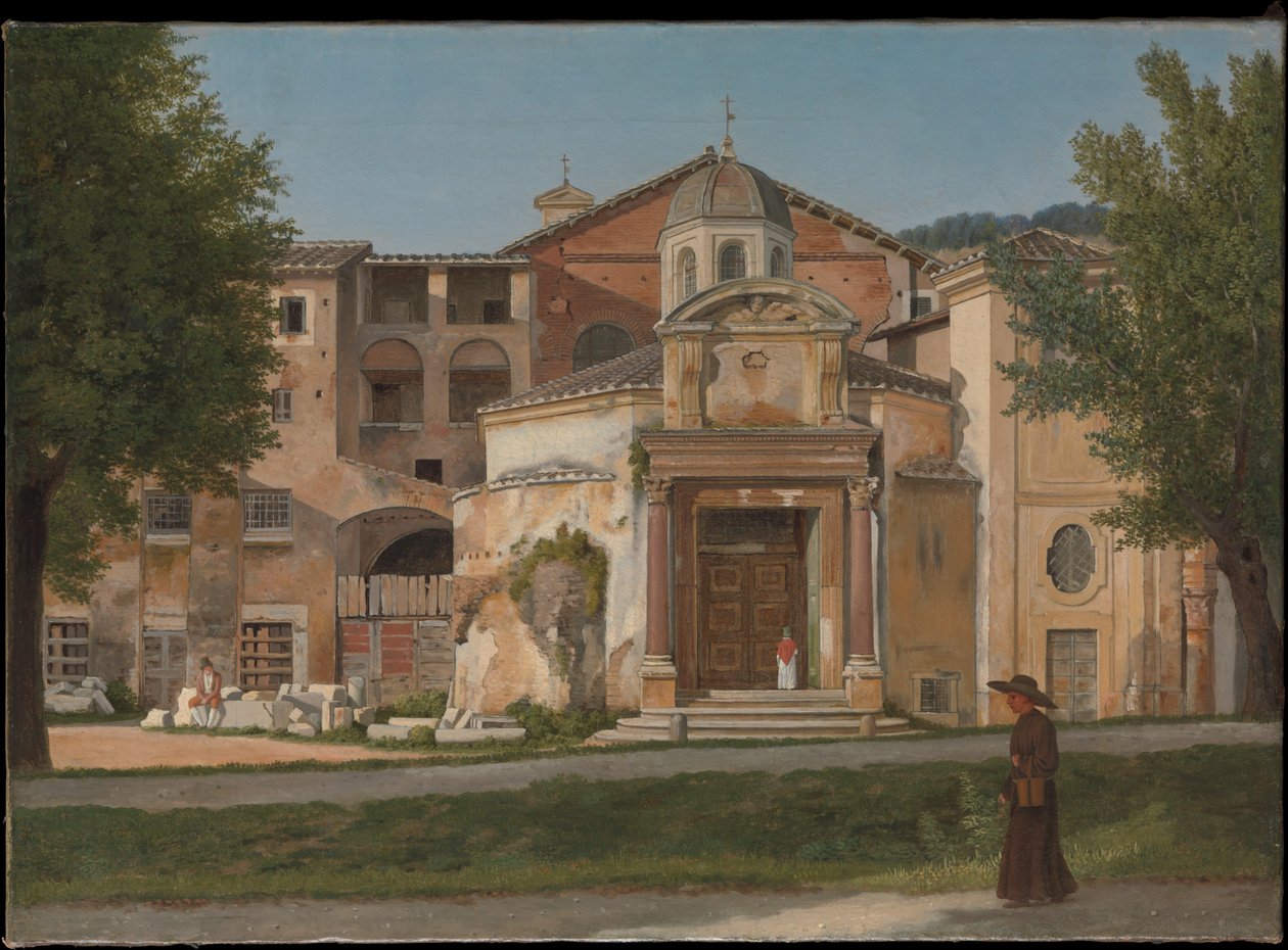 Un tratto della Via Sacra, Roma (Chiesa dei Santi Cosma e Damiano) da Christoffer Wilhelm Eckersberg