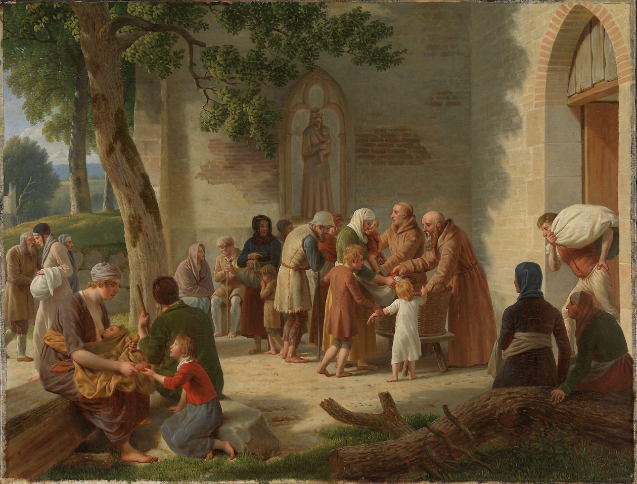 Vicelin che distribuisce il pane tra i poveri da Christoffer Wilhelm Eckersberg