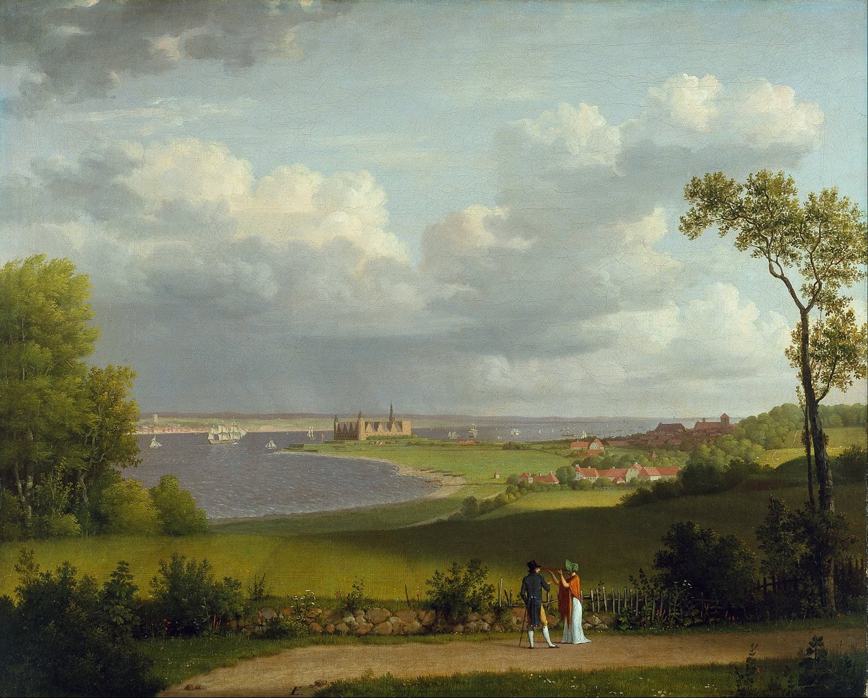 Vista a nord del castello di Kronborg da Christoffer Wilhelm Eckersberg