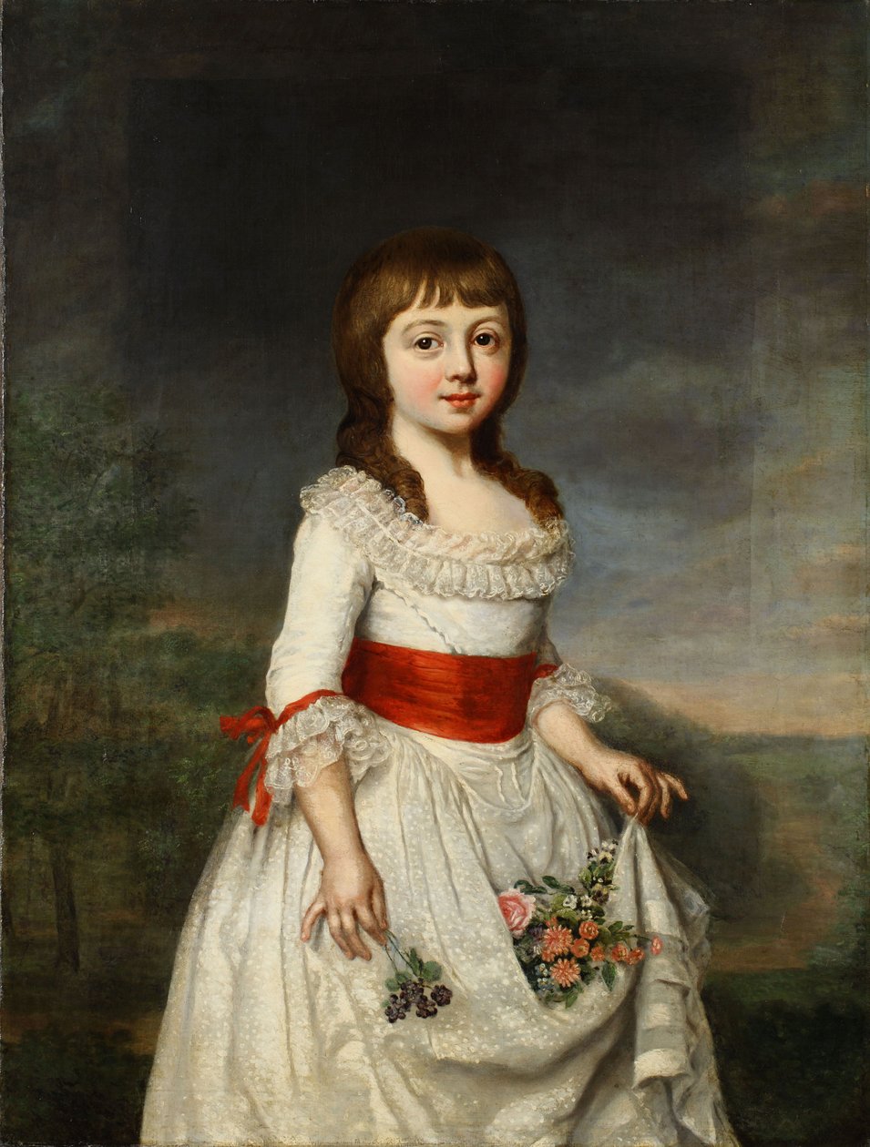 Ritratto della Duchessa Charlotte Frederica di Mecklenburg-Schwerin da bambina da Christoph Friedrich Reinhold Lisiewski