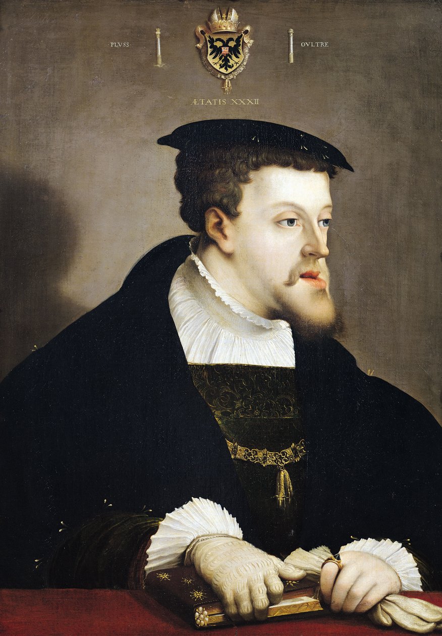 Carlo V (1500-58) Sacro Romano Imperatore da Christoph Amberger