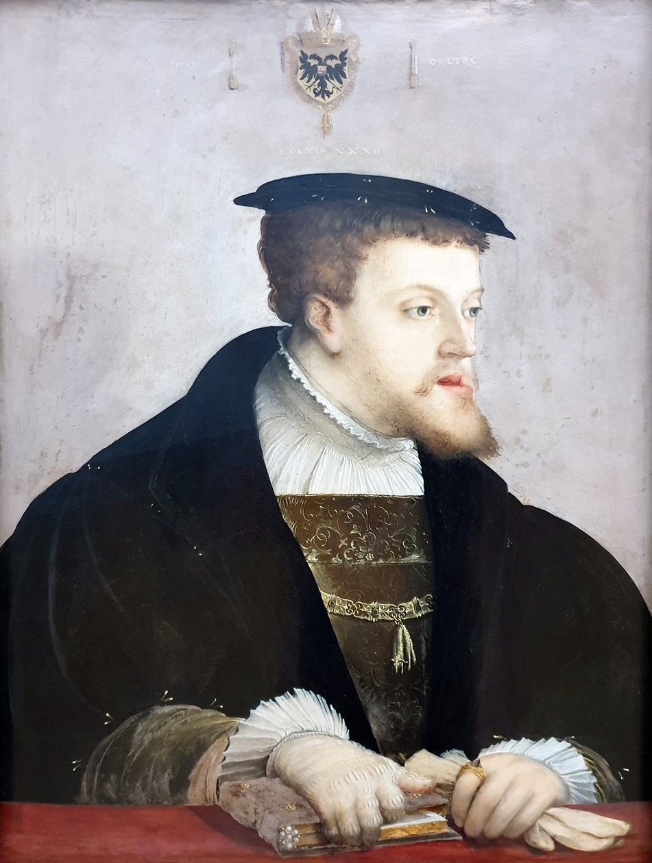 Tedesco: Kaiser Karl V. (1500-1558) Imperatore Karl V. da Christoph Amberger