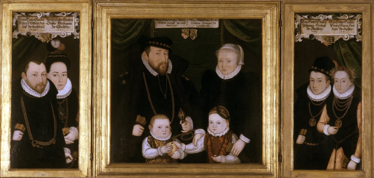 Trittico di Johann Wilhelm von Sachsen, 1587 da Christoph Leutolph