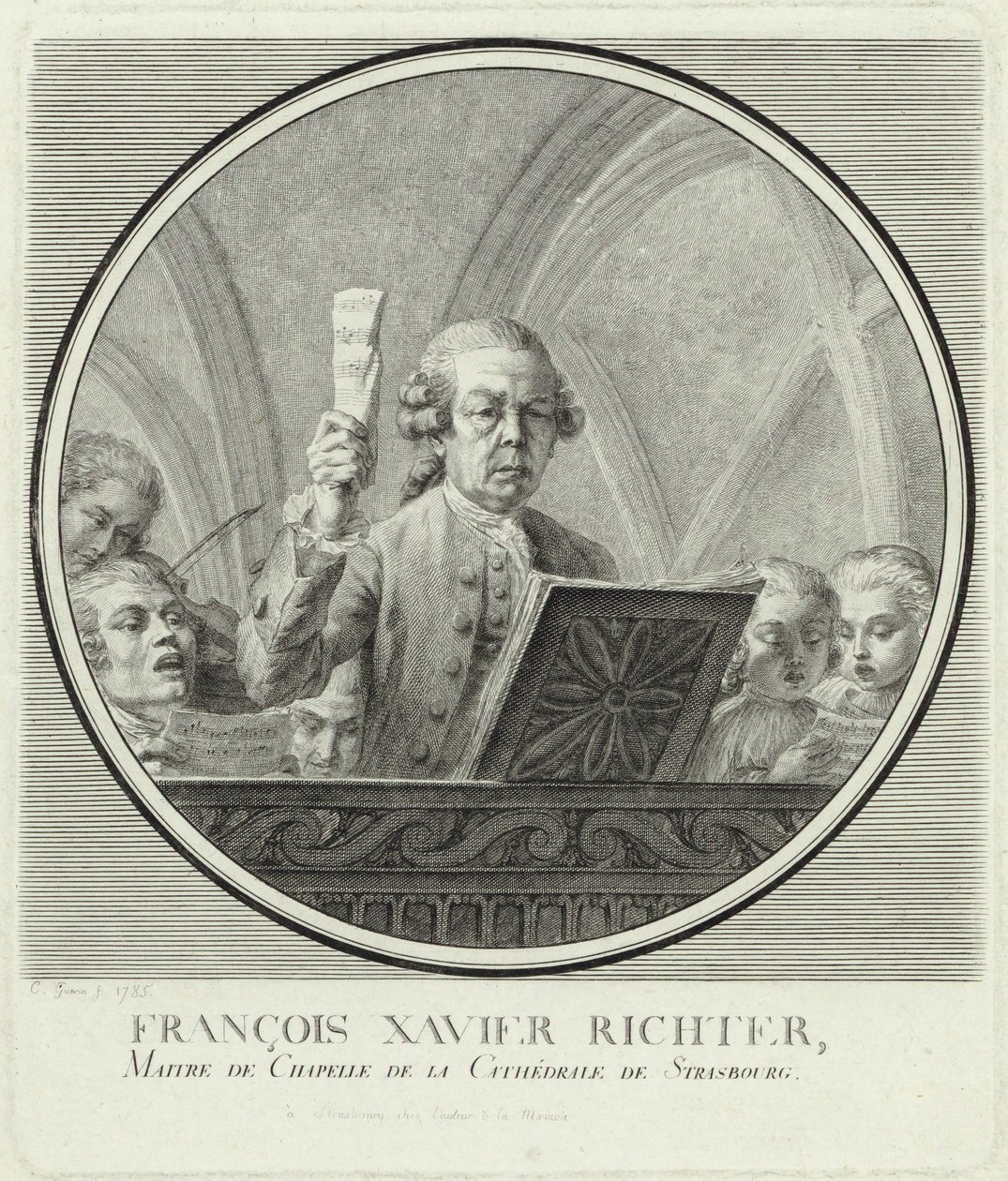Ritratto del compositore Franz Xaver Richter, 1785 da Christophe Guerin
