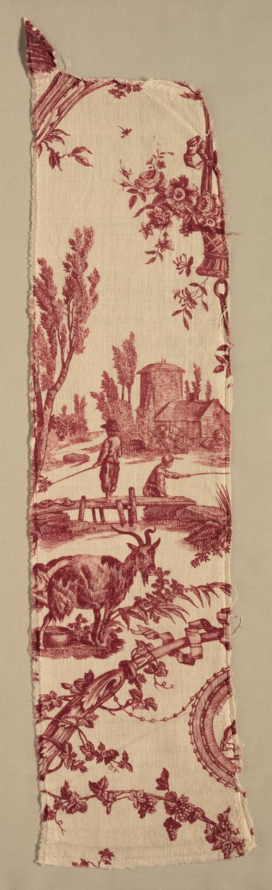 Frammenti di cotone stampato a lastra di rame, c. 1789 da Christophe Philippe Oberkampf