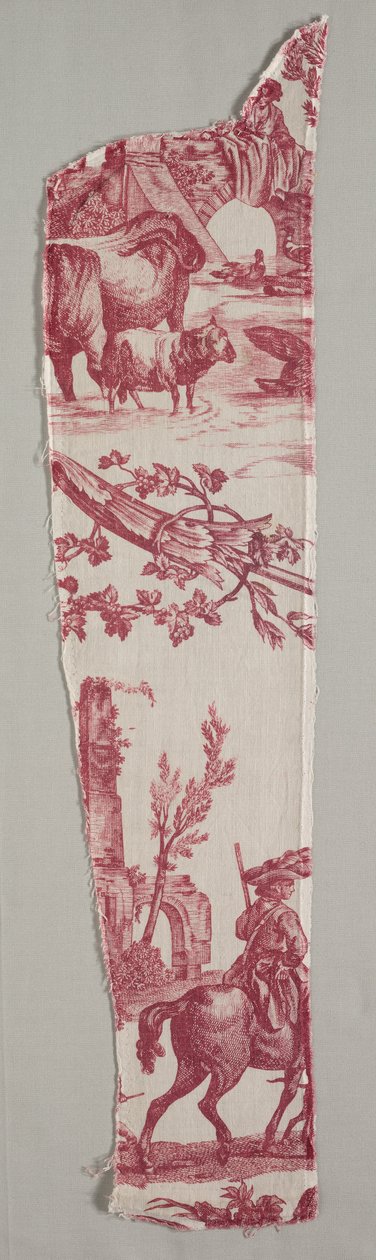 Frammenti di cotone stampato a lastra di rame, c. 1789 da Christophe Philippe Oberkampf