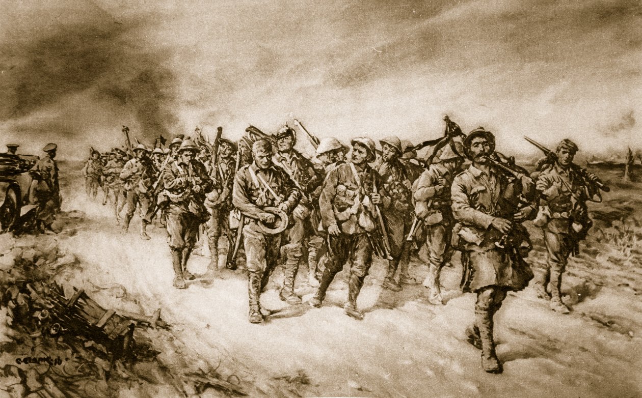 I Dublins e i Munsters che Ritornano dalla Vittoria a Ginch, 1914-19 da Christopher Clark