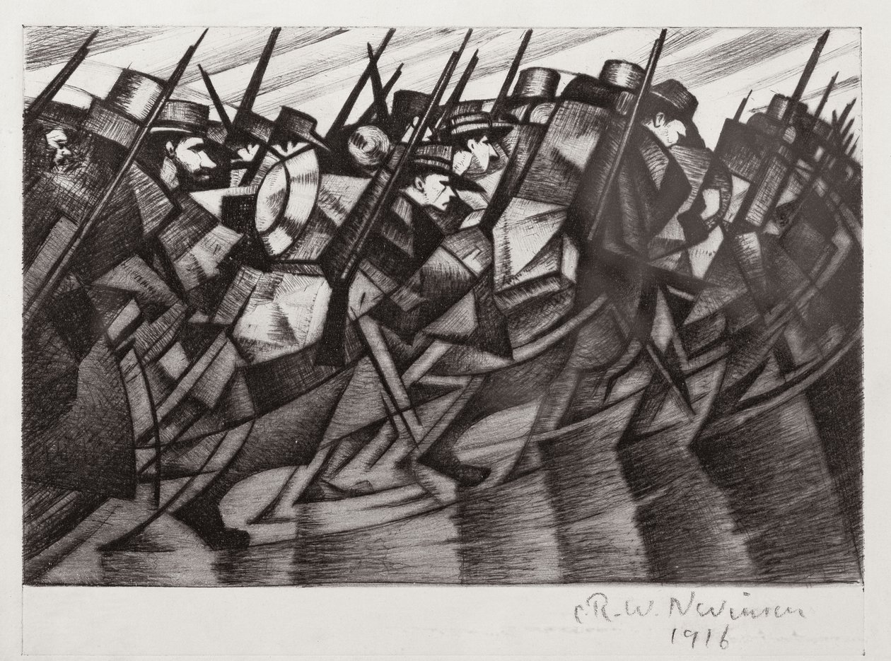 Truppe che Ritornano alle Trincee, 1916 da Christopher Richard Wynne Nevinson