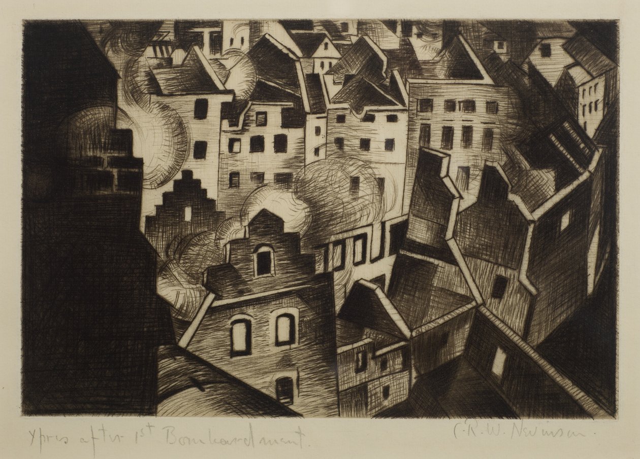 Ypres dopo il primo bombardamento, 1916 da Christopher Richard Wynne Nevinson