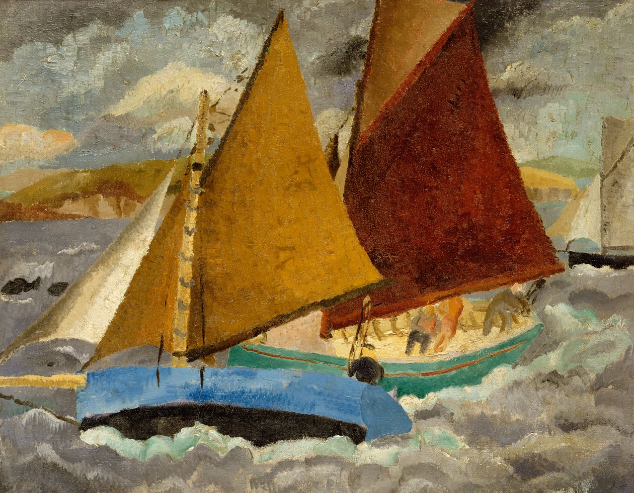 Regata di yacht a Portscato, Cornovaglia, 1928 da Christopher Wood