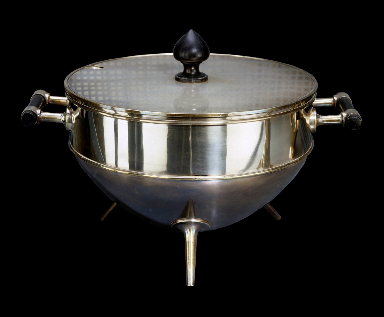 Argenteria: segno in metallo argentato e ebano di Christopher Dresser da Christopher Dresser