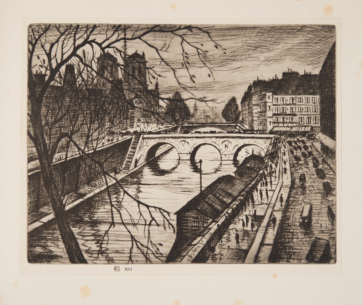 Notre Dame, Les Quais de Paris, pub. 1931 da Christopher Richard Wynne Nevinson