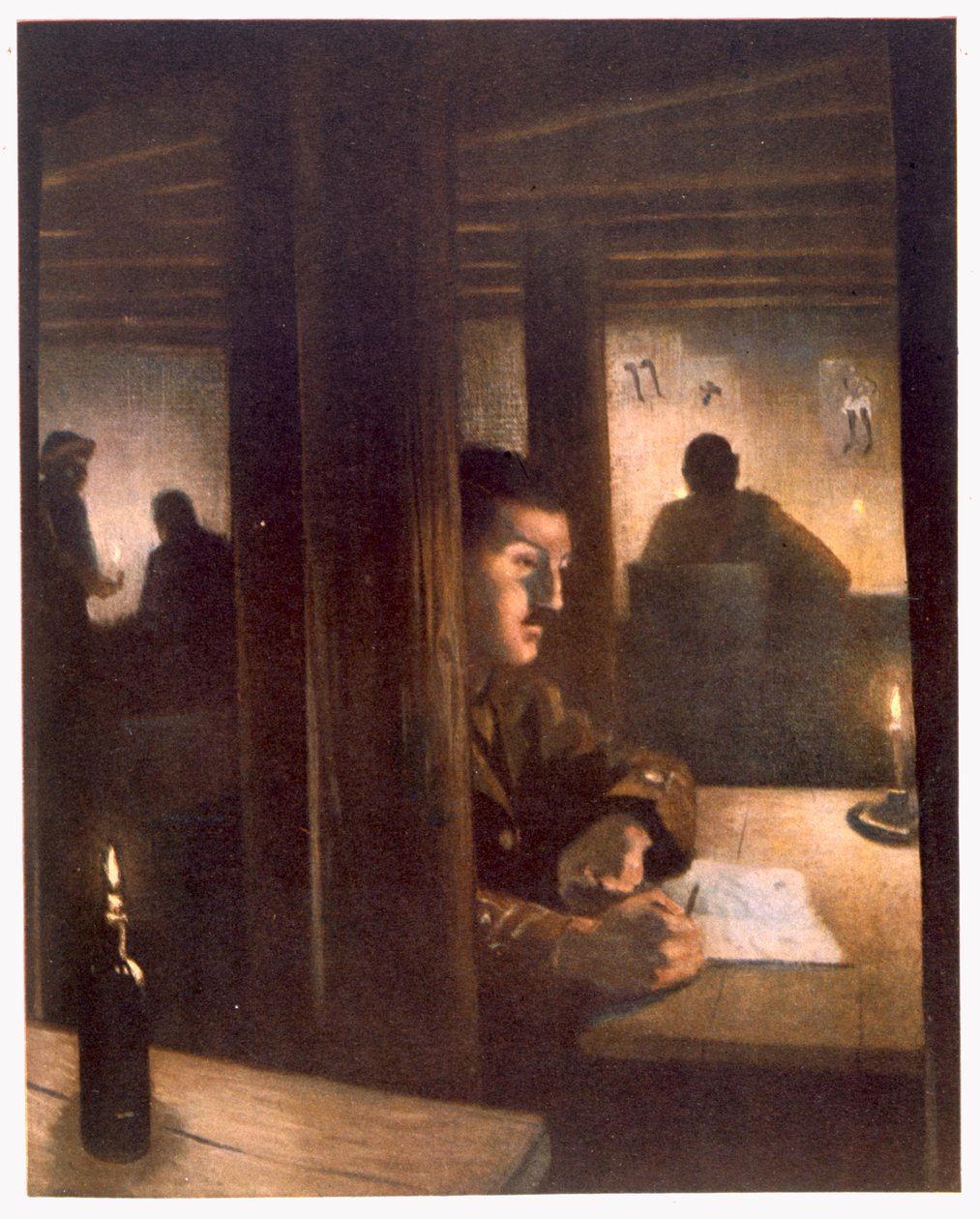 Dentro il Quartier Generale della Brigata, da Artisti Britannici al Fronte, Continuazione del Fronte Occidentale, 1918 da Christopher Richard Wynne Nevinson