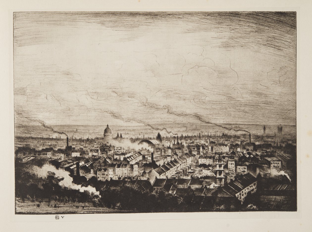 Londra da Parliament Hill, pub.1923 da Christopher Richard Wynne Nevinson