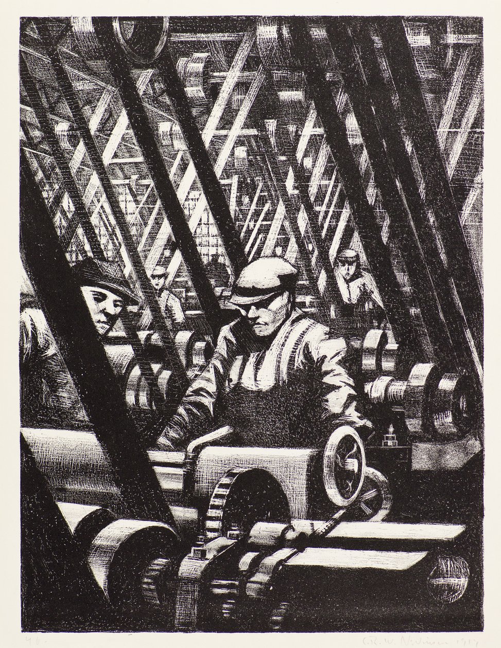 Costruzione del motore da Christopher Richard Wynne Nevinson