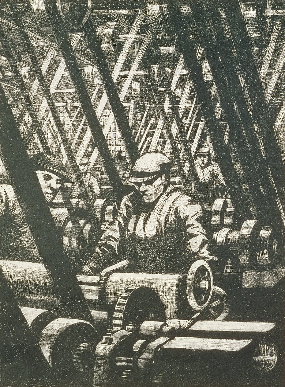Costruzione del motore da Christopher Richard Wynne Nevinson