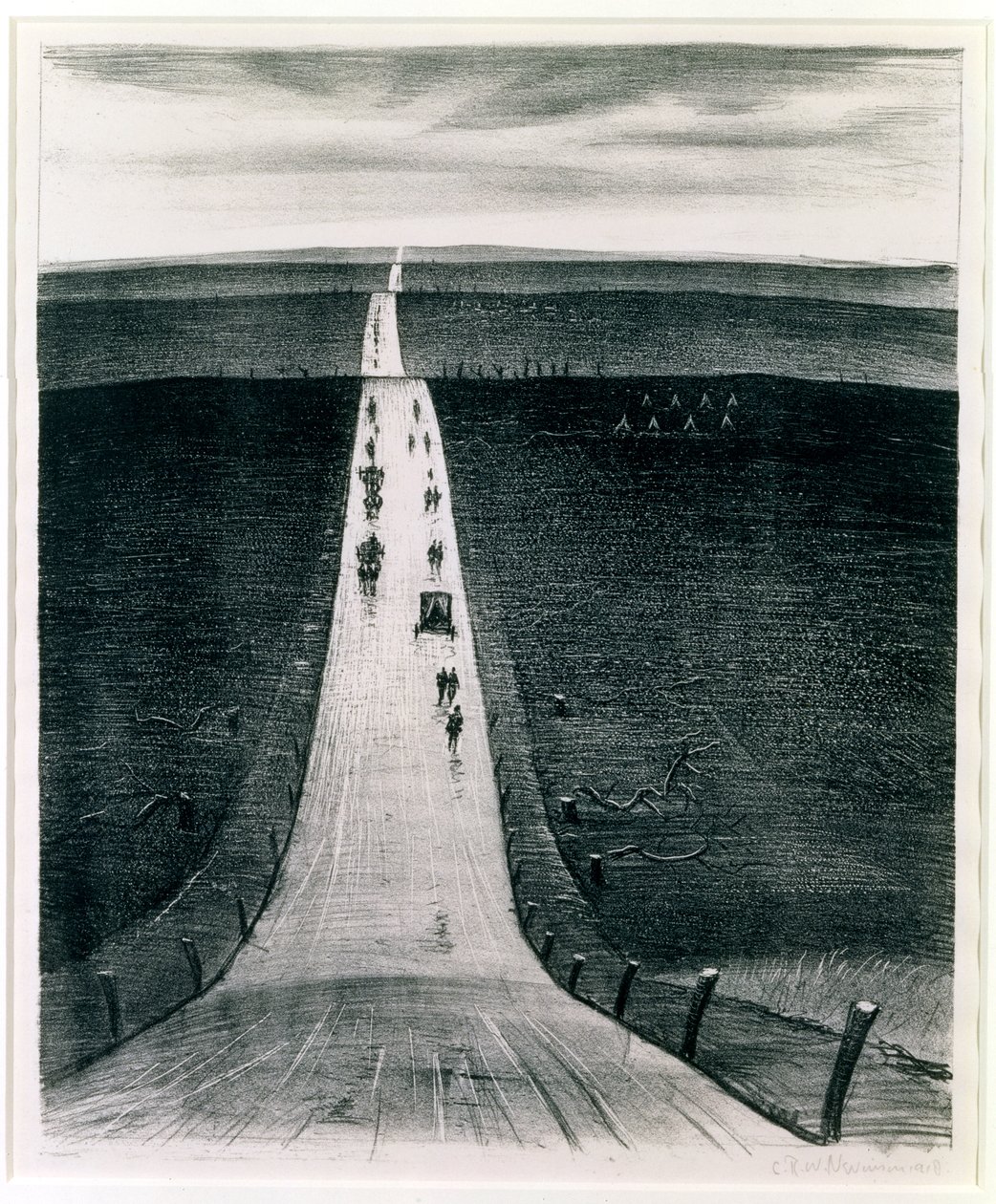 La strada da Arras a Bapaume, 1918 da Christopher Richard Wynne Nevinson