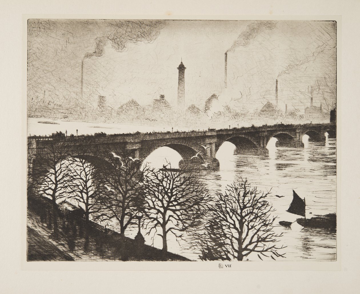 Waterloo Bridge da una finestra del Savoy, pub.1925 da Christopher Richard Wynne Nevinson