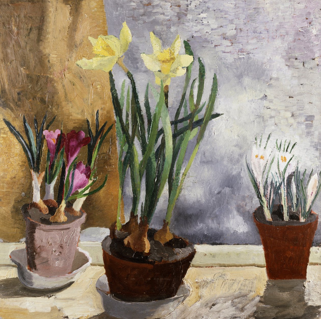 Croco e narciso (narcisi) in vaso. Dipinto di Christopher Wood (1901-1930) Collezione privata. da Christopher Wood