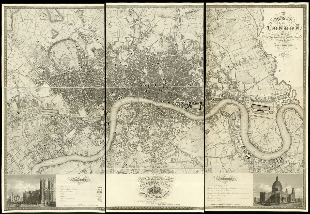 Mappa di Londra, da un