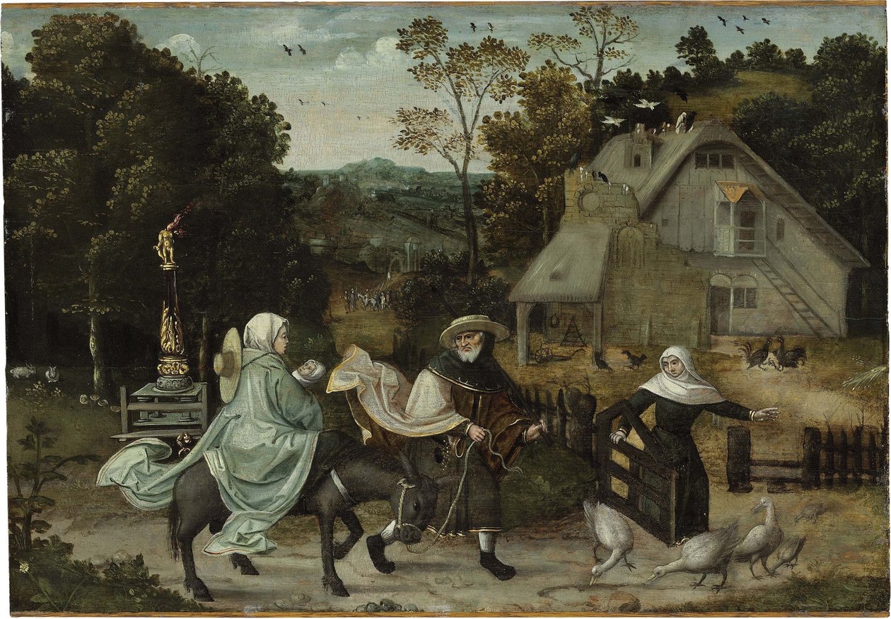 La fuga in Egitto da Circle of Jan Wellens de Cock