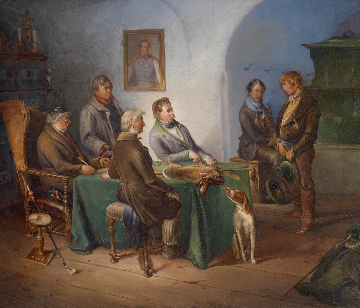 Il bracconiere da Circle of Josef Danhauser