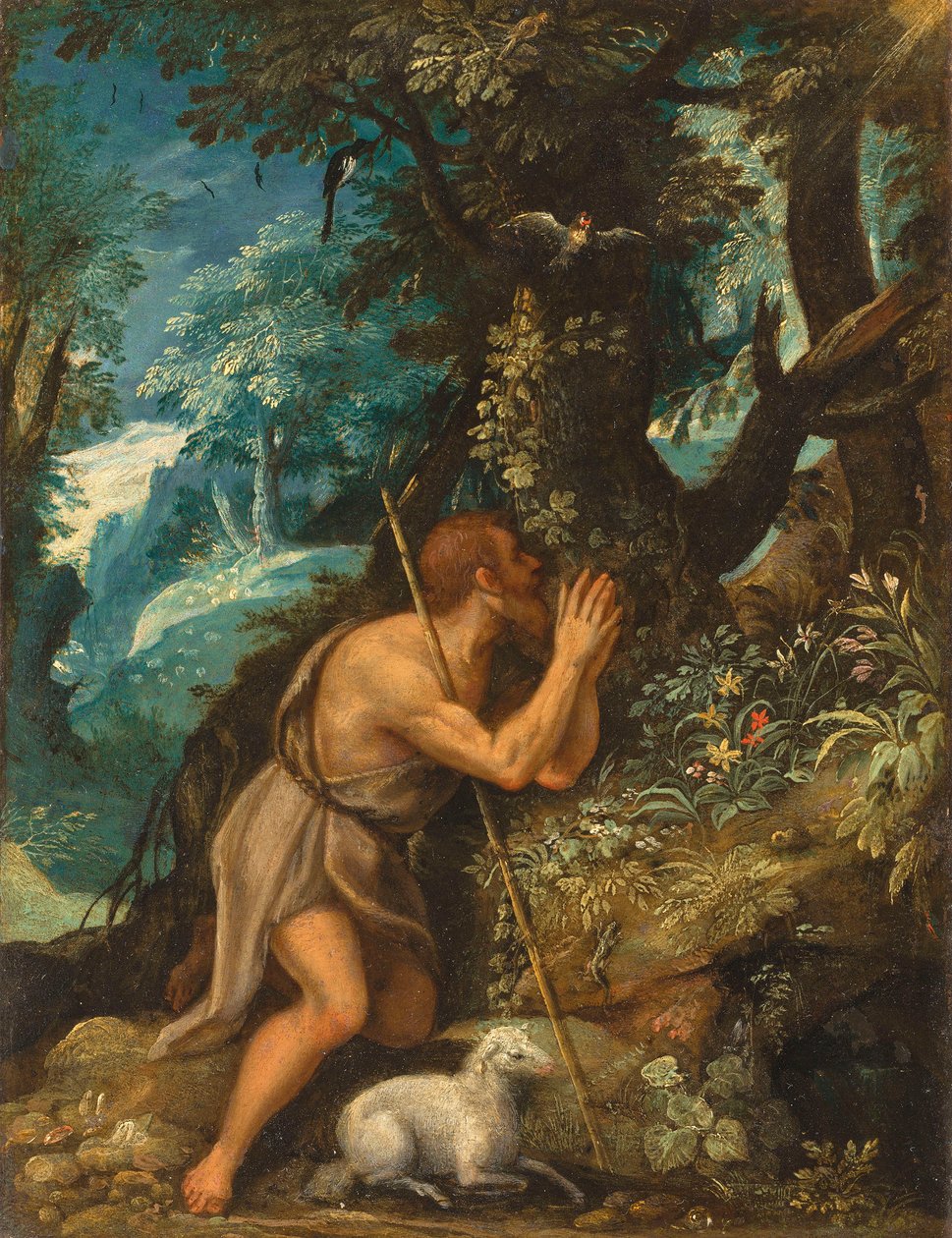 San Giovanni nel deserto da Circle of Adam Elsheimer