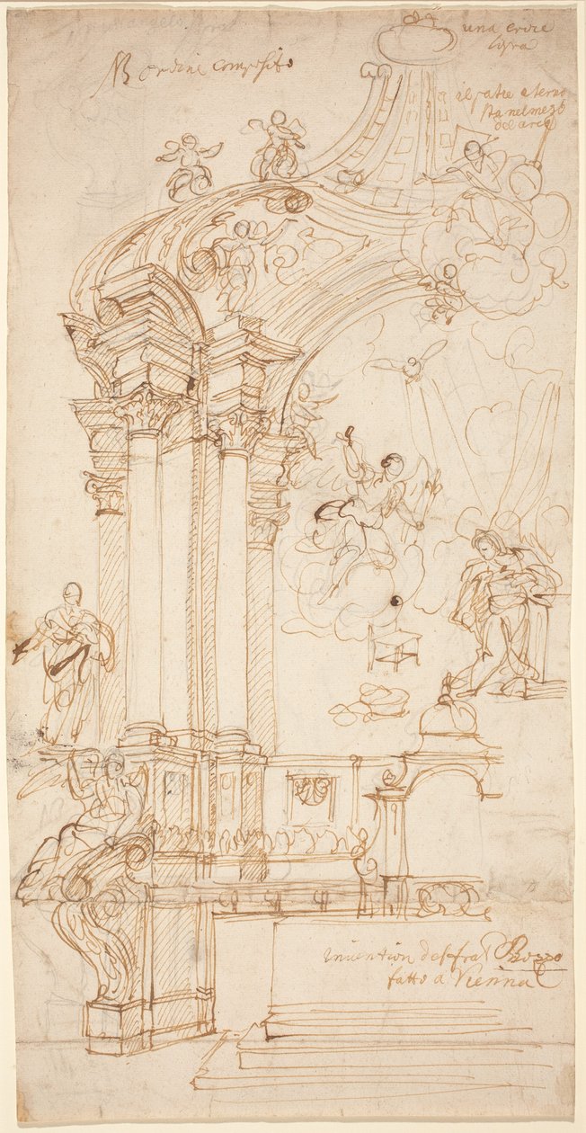 Un baldacchino con un dipinto dell