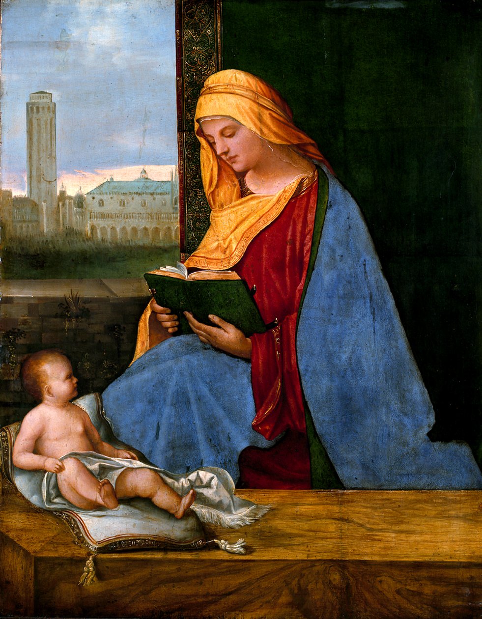 La Madonna con Bambino e vista su Venezia (Madonna del Tallard) da circle of Giorgione
