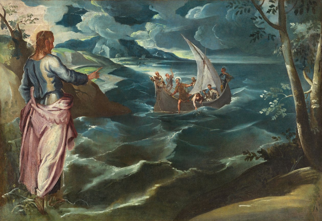 Cristo al mare di Galilea da Circle of Jacopo Tintoretto