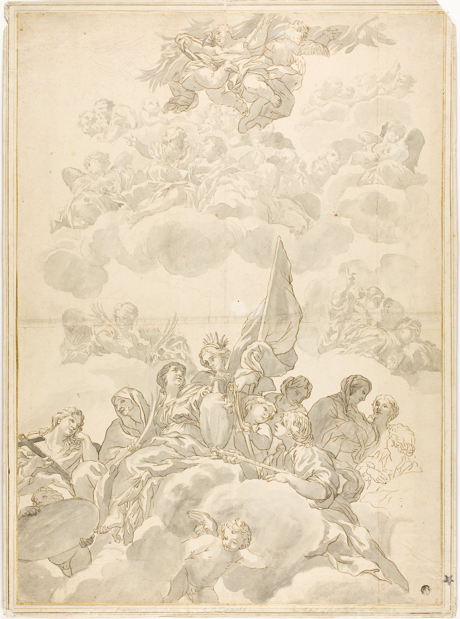 Glorificazione del santo da Ciro Ferri