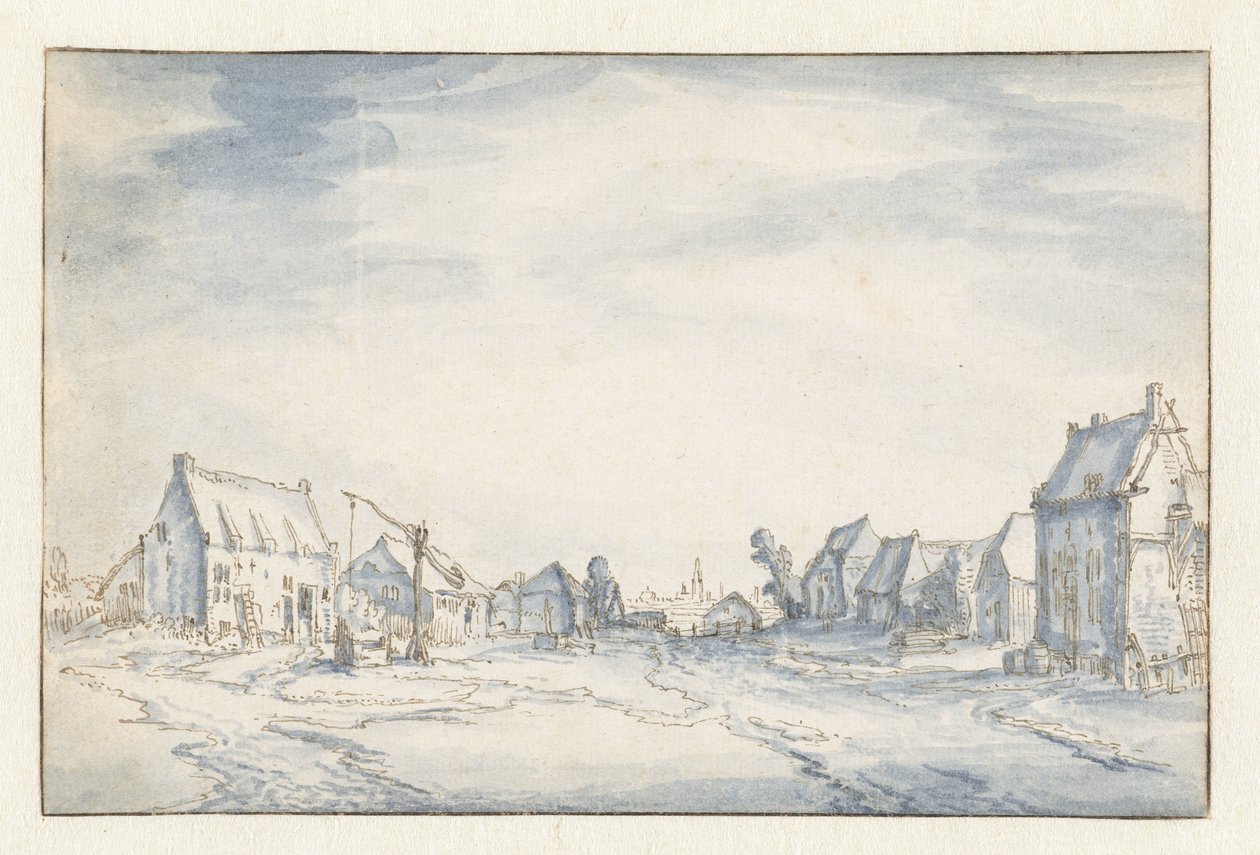 Veduta del villaggio da Claes Jansz. Visscher (II) (attributed to)