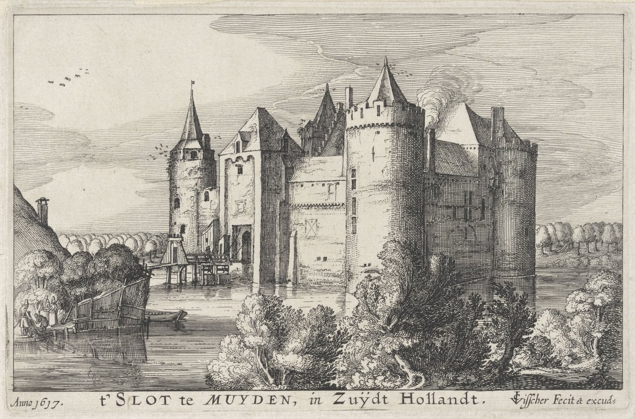 Veduta del Muiderslot da Claes Jansz. Visscher (II)