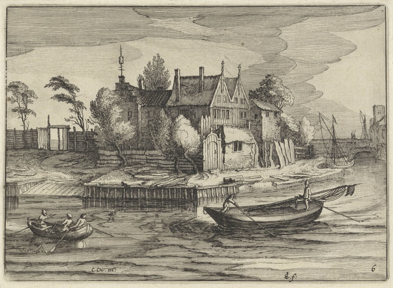 Scialuppe presso una tenuta da Claes Jansz. Visscher (II)