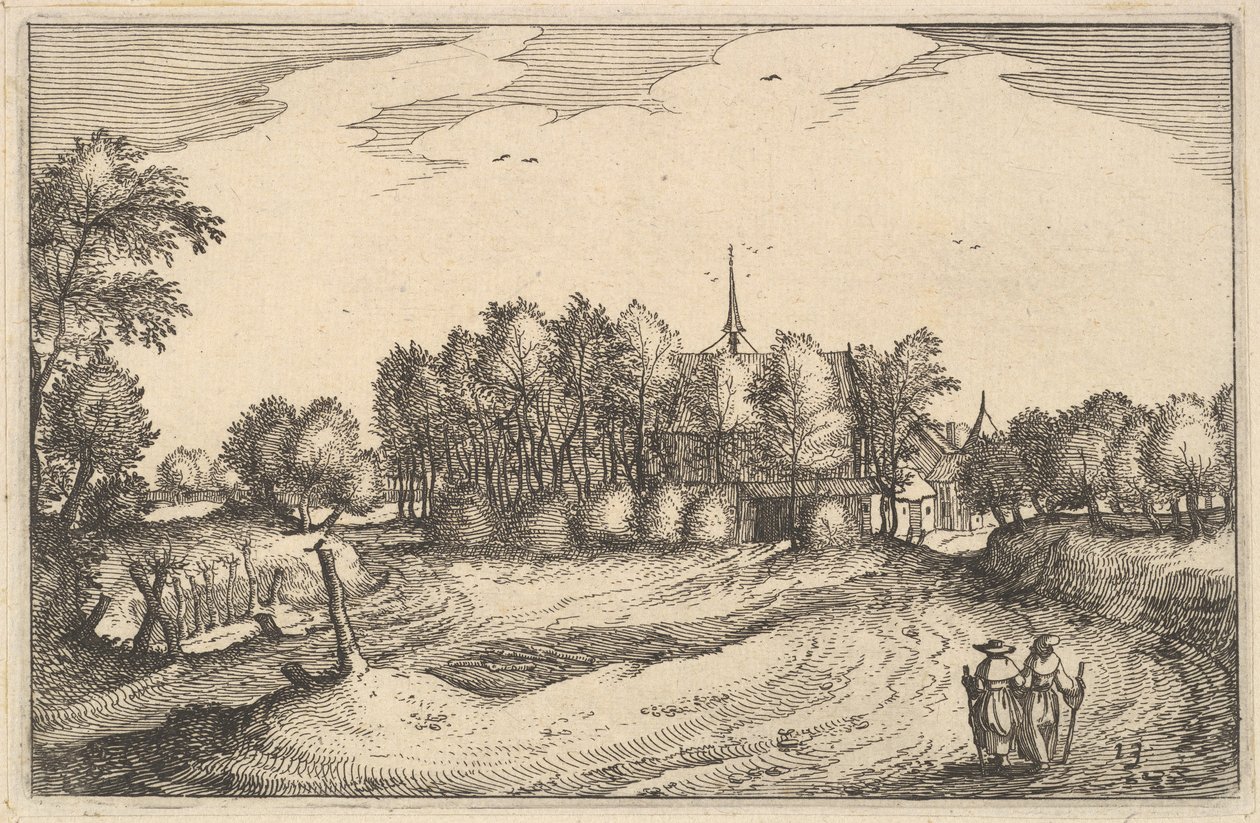 Un Convento, tavola 13 da Regiunculae et Villae Aliquot Ducatus Brabantiae da Claes Jansz Visscher
