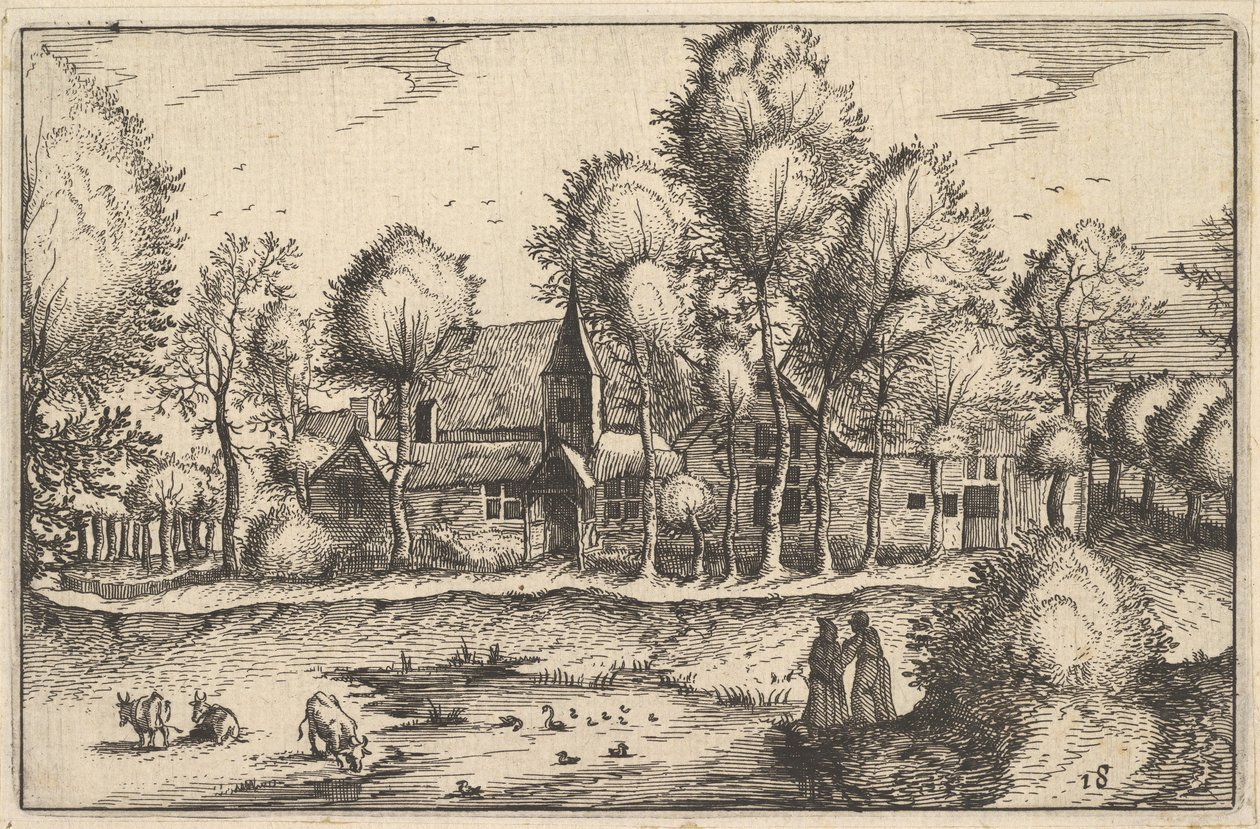 Uno Stagno, tavola 18 da Regiunculae et Villae Aliquot Ducatus Brabantiae da Claes Jansz Visscher