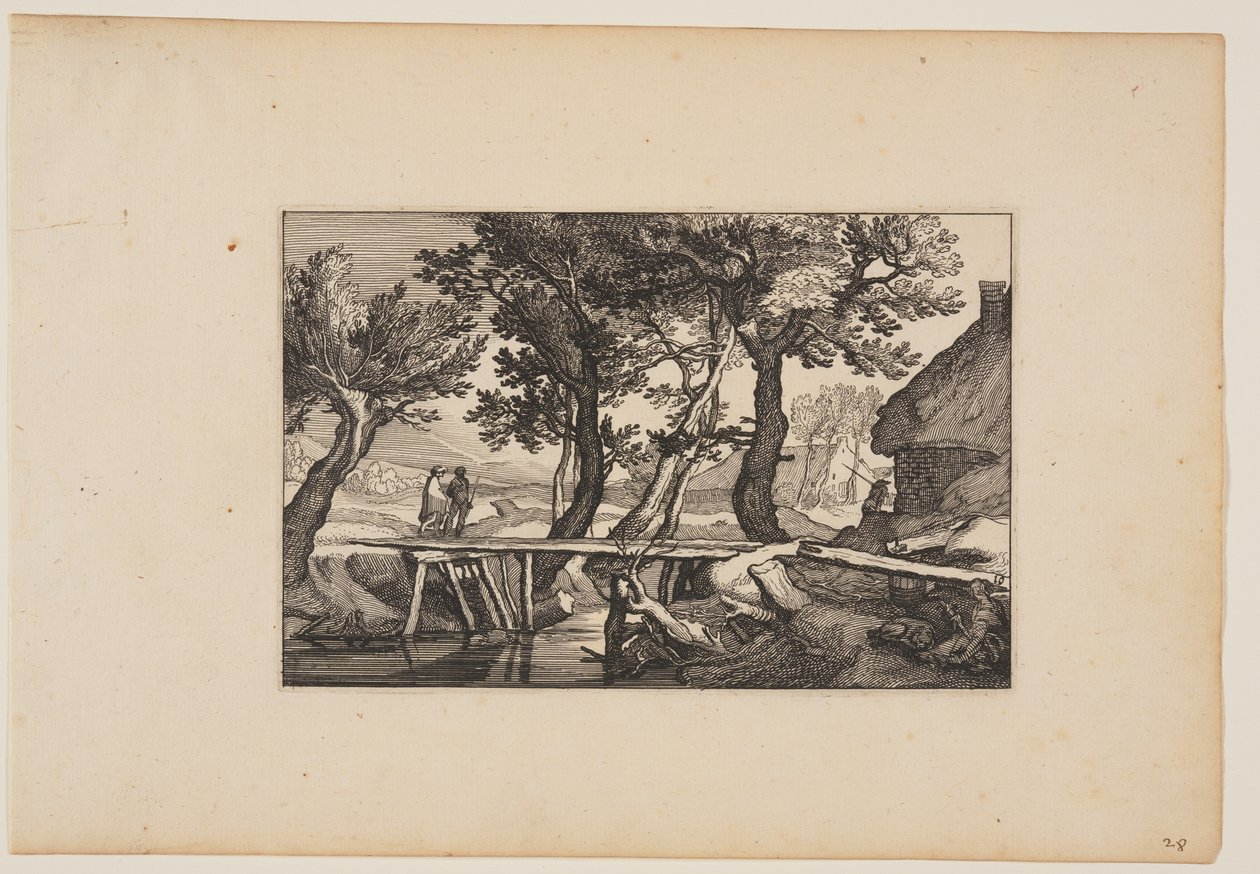 Un ponte di legno, da Paesaggi da Claes Jansz. Visscher