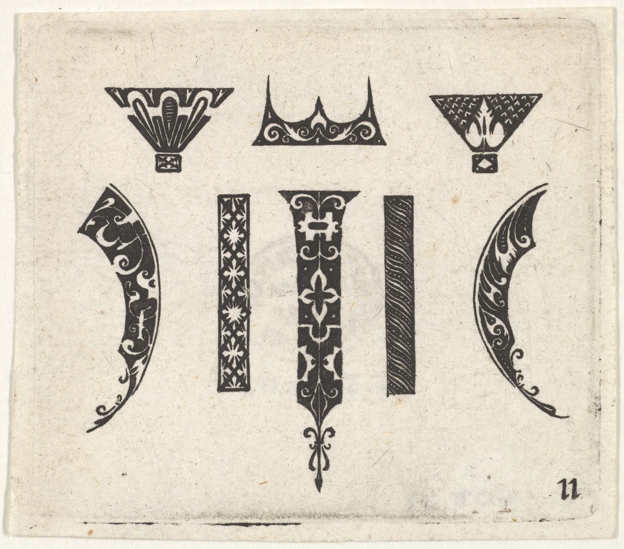 Stampa in Blackwork con otto motivi, ca. 1620 da Claes Jansz Visscher