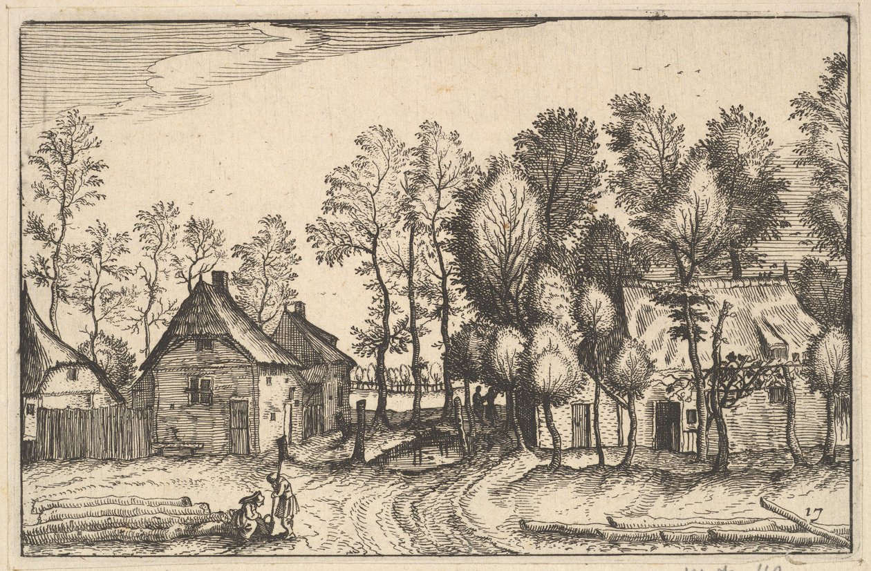 Paesaggio con Alberi Abbattuti, tavola 17 da Regiunculae et Villae Aliquot Ducatus Brabantiae da Claes Jansz Visscher