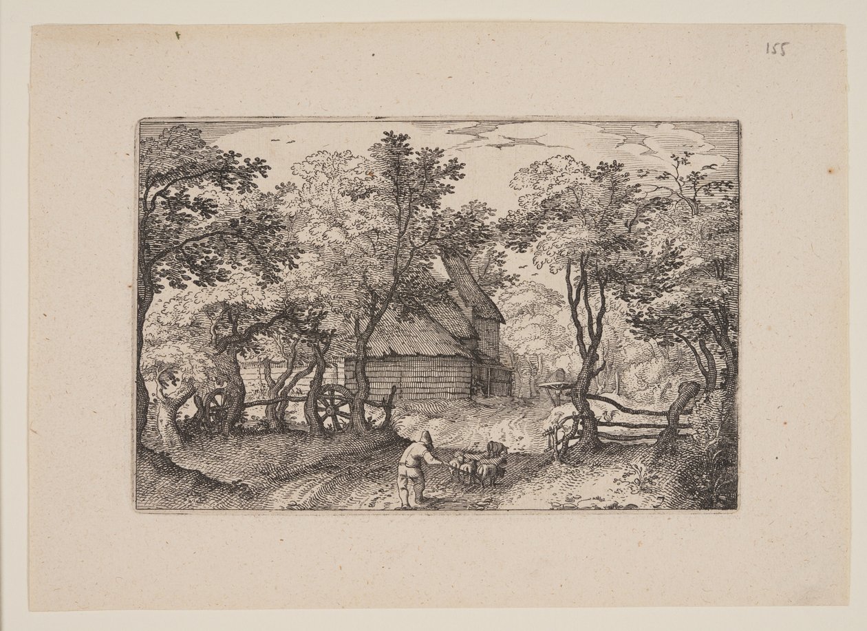 La strada verso Heemstede, da vedute nei dintorni di Haarlem (Plaisante Plaetsen) da Claes Jansz. Visscher