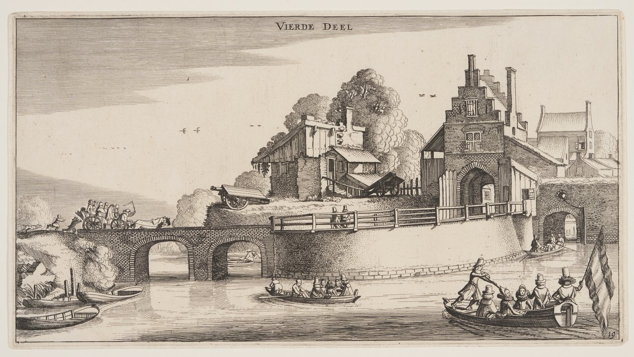 Ingresso di una città, da Paesaggi (Playsante Lantschappen) da Claes Jansz. Visscher II