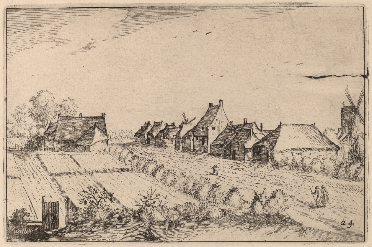 Campi e una strada da Claes Jansz Visscher after Johannes van Doetechum, the Elder after Lucas