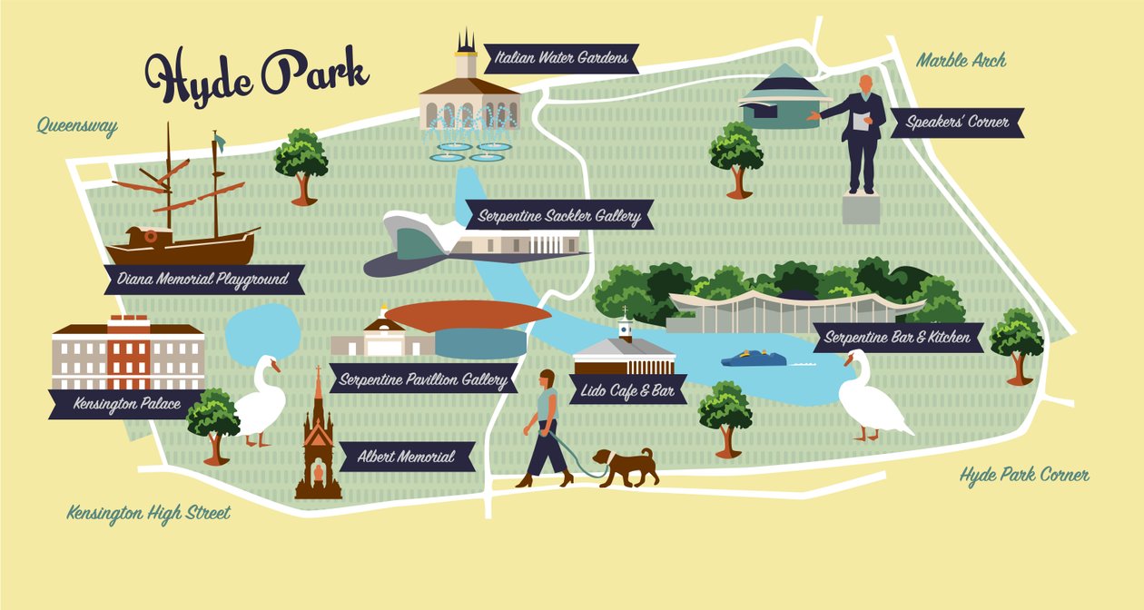 Mappa di Hyde Park da Claire Huntley