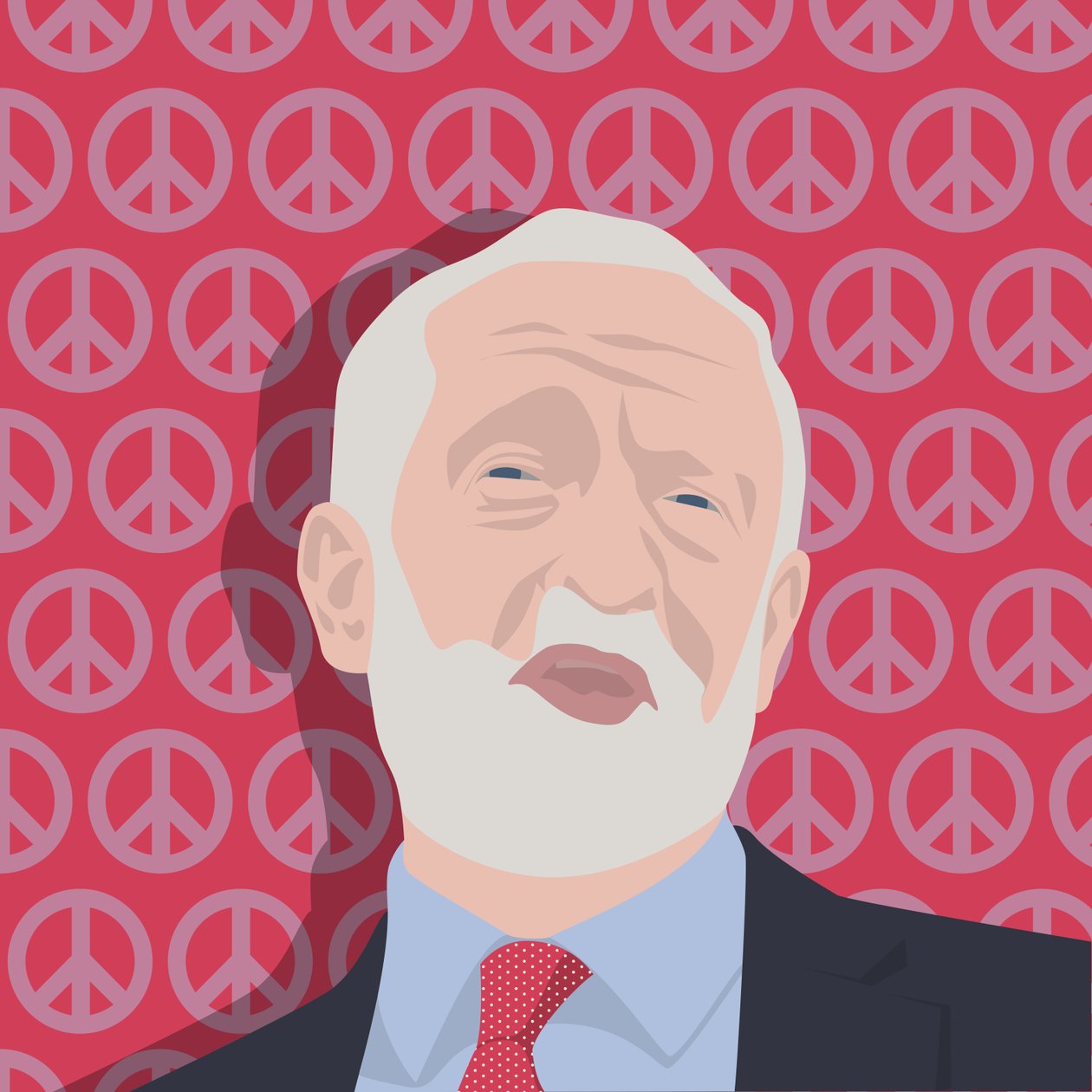 Ritratto di Jeremy Corbyn da Claire Huntley