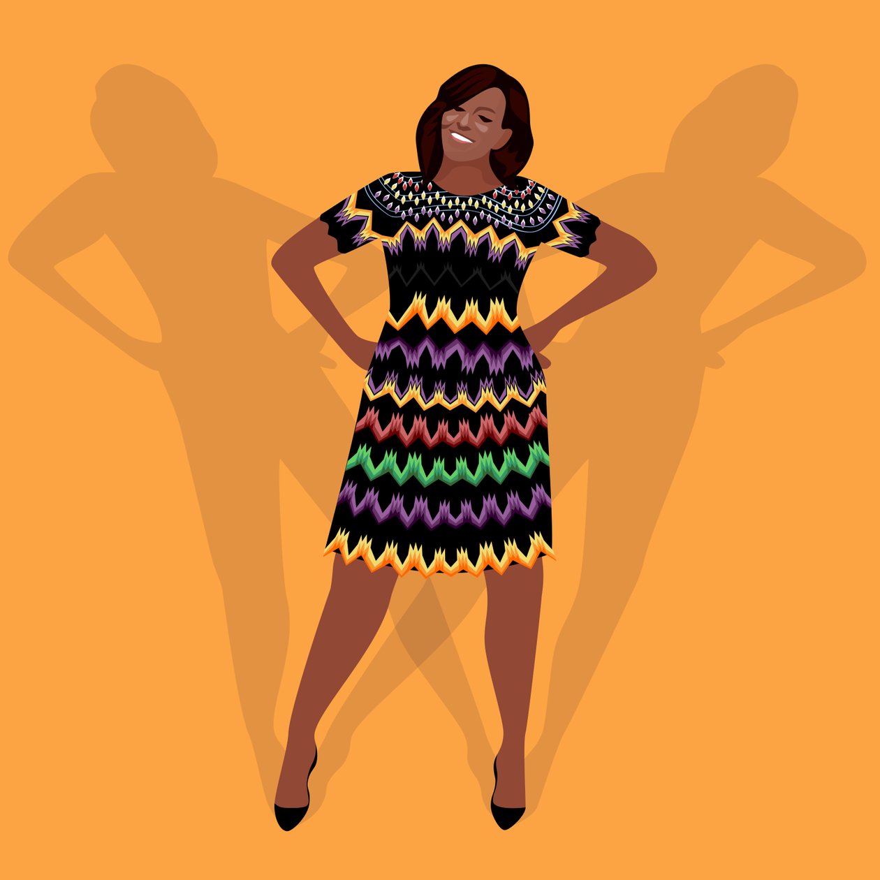 Ritratto di Michelle Obama da Claire Huntley