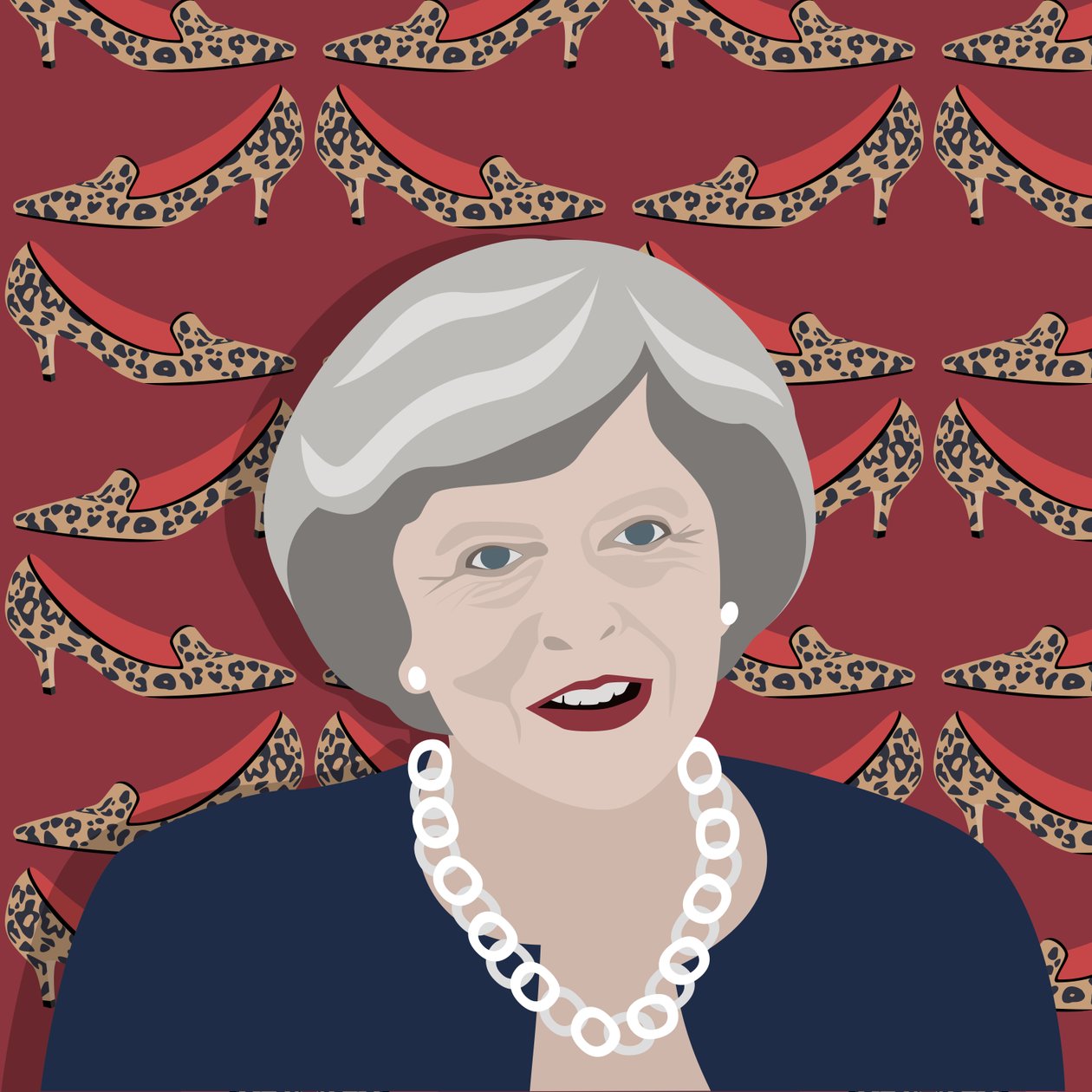 Theresa May e il tacco a spillo da Claire Huntley