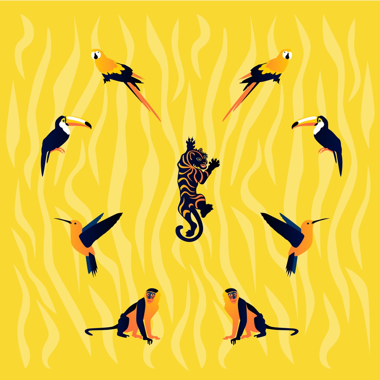 Animali giallo-nero da Claire Huntley