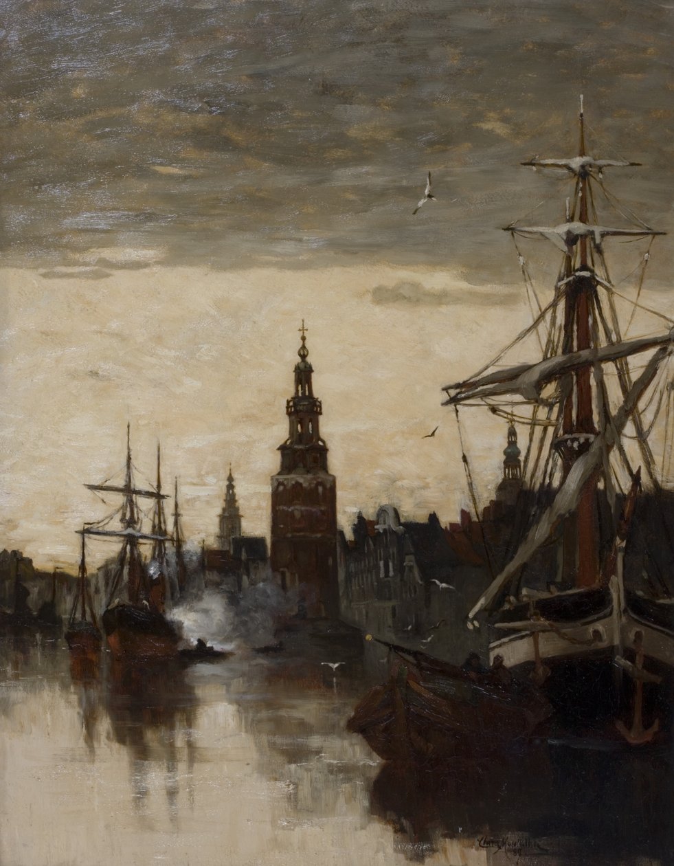 Vecchia torre di guardia, Amsterdam da Clara Montalba