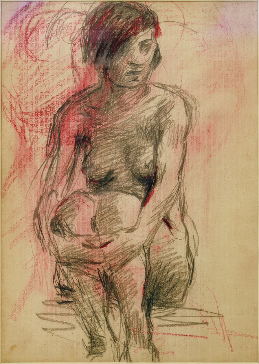 Nudo femminile seduto da Clara Siewert