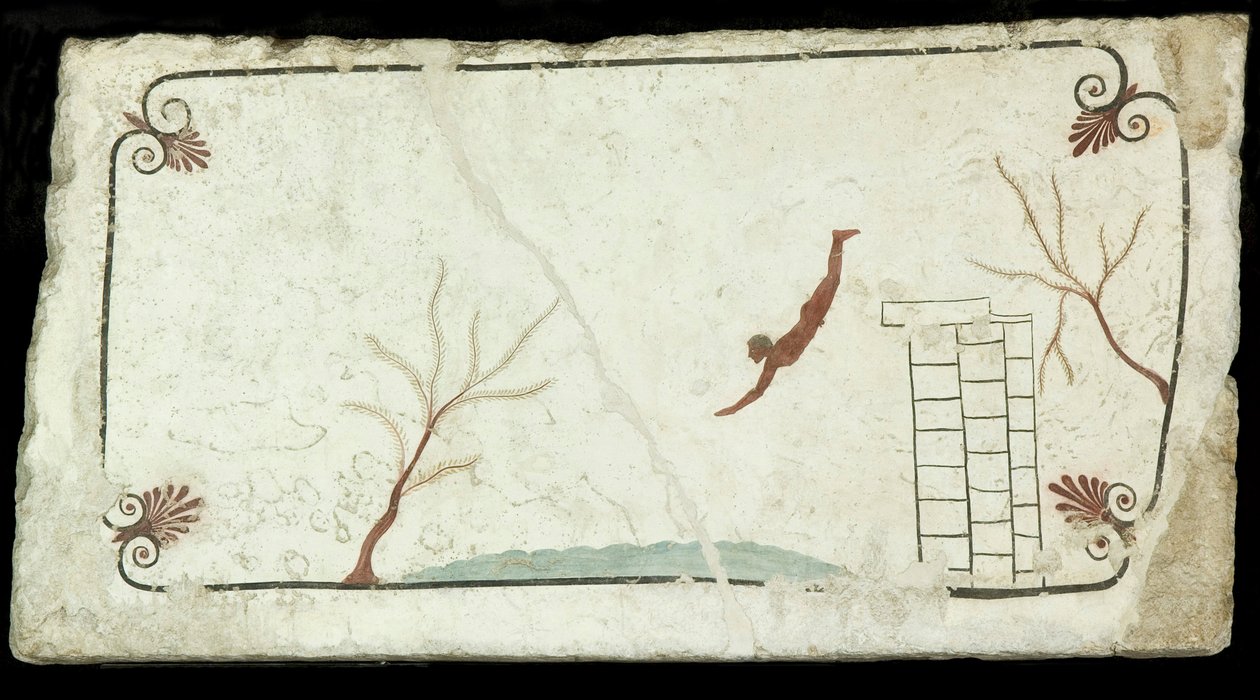 Il tuffatore. Tomba del Tuffatore, ca 470 a.C. da Classical Antiquities